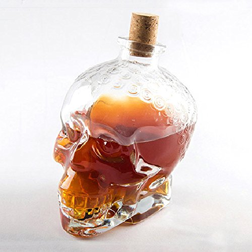 Glass Crystal Skull Bottle Creative Crystal Skull Whiskey Vodka Wine Bottle - My Sugar Skulls