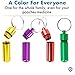 Pivit Waterproof Aluminum Pill Box Organizers with Keychains | 6 Pack | Assorted Colors | Small Pocket Size Travel Medicine Fob Containers For Key Rings | Single Chamber Pill Holder for Outdoor Travel