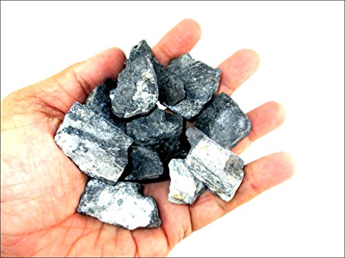 Jet Black Tourmaline Rough Tumbled Stone 100 grams A++ Approx. 0.75" to 1"inch High Grade Natural Gemstone Healing Metaphysical Jet International Crystal Therapy Booklet Genuine Authentic