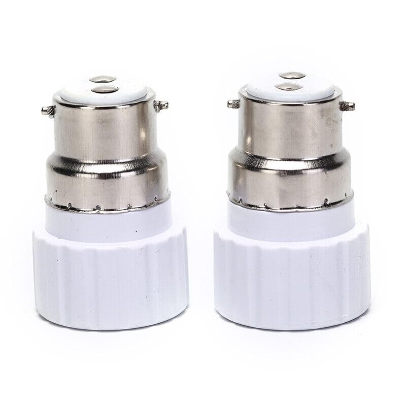 Mr.Gadget's Solutions B22 to GU10 Light Adapter,B22 Bayonet Cap to GU10 Socket Base Converter for Light Lamp Bulb Holder Fitting - Pack of 2