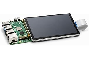 Raspberry Pi 4 Model B 4GB - Includes 5" LCD Touchscreen Display, Aluminum Back Case, Ribbon Cable Interface