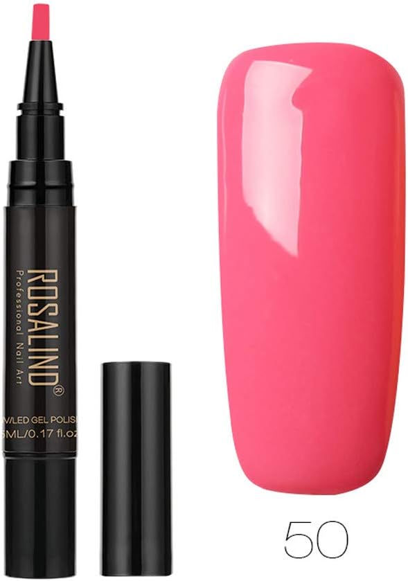 Diadia One Step Gel Nail Polish Pen, No Base Top Coat Need, Diadia 3 in 1 Soak Off UV LED Nail Varnish Nail Art Kit (J)