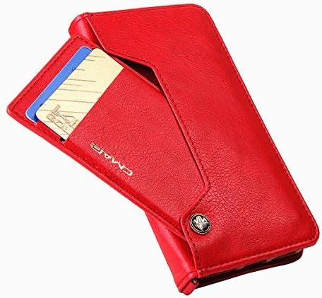 CMai2 iPhone 6/6S Case, Leather Wallet Detachable ID&Credit Card Slots Flip Phone Cover for iPhone 6/6S,4.7 Inch(Red)