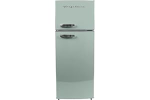 Frigidaire EFR753 Retro Apartment Size Refrigerator with Top Freezer - 2 Door Fridge with 7.5 Cu Ft of Storage Capacity, Adju