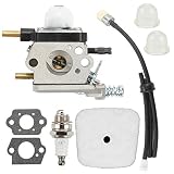 Harbot C1U-K54A Carburetor With Gasket Air Filter Primer Bulb Repower Kit for Echo 2 Cycle Tillers TC-210 TC-210i TC-2100 SV-6 SV-5H SV-5C SV-5Ci SV-4B LHD-1700 HC-1500 Cultivator 12520013122