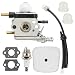 Harbot C1U-K54A Carburetor With Gasket Air Filter Primer Bulb Repower Kit for Echo 2 Cycle Tillers TC-210 TC-210i TC-2100 SV-6 SV-5H SV-5C SV-5Ci SV-4B LHD-1700 HC-1500 Cultivator 12520013122