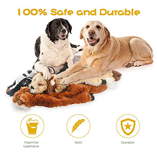 Dog Squeaky Toys, No Stuffing Plush Dogs Chew Toy For Small Medium