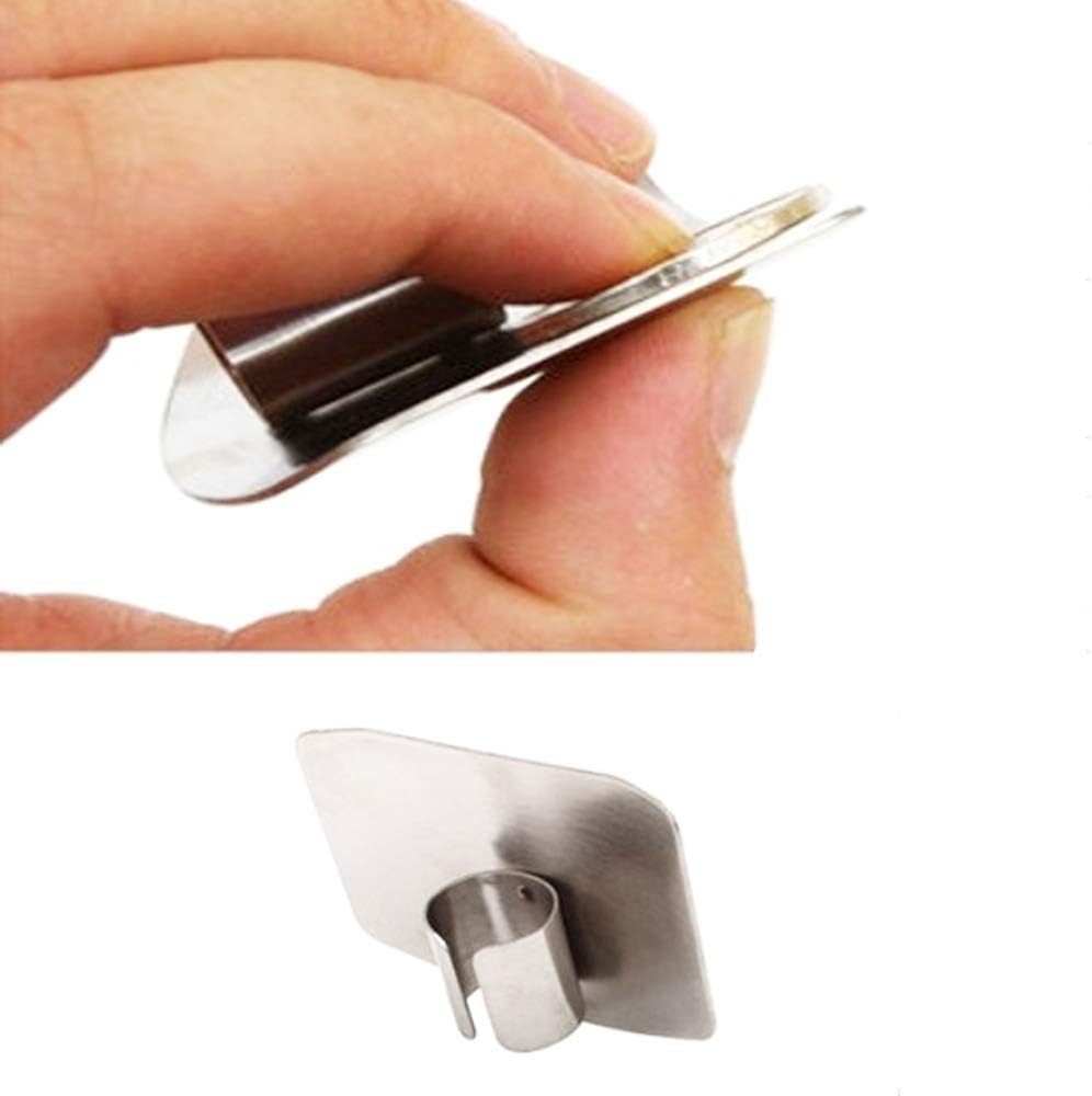 ZOCONE 2 PCs Finger Guard For Cutting Kitchen Tool Finger Guard Stainless Steel Finger Protector Avoid Hurting When Slicing and Dicing Kitchen Safe Chop Cut Tool (PH0088): Kitchen & Dining