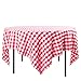 Waysle Square Tablecloth, 70 x 70 Inch, Red and White Checker Table Cloth for Square or Round Tables in Washable Polyester, Great for Wedding, Restaurant, Party, Banquet Decoration
