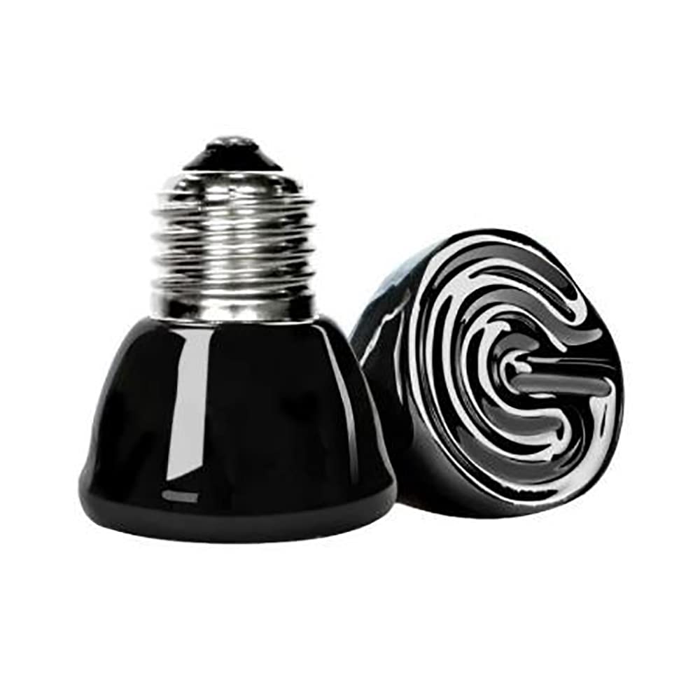 ANCLLO E27 Bulb Far Infrared Ceramic Pet Heating Lamp for Lizard Fruit Spider Reptile Box Warmer Bulbs 25W