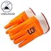 Better Grip BG105ORG Heavy Duty Premium Sandy finished PVC Coated-Supported Glove with Safety Cuff, Chemical Resistant, Large, Fluorescent Orange, Sanitation Gloves (12 Pair)