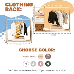 Montessori Teepee Style Clothing Rack Furniture for