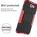Galaxy J7 V Case, Galaxy J7 Prime Case, Galaxy J7 Perx Case, Galaxy J7 Sky Pro / Galaxy J7 Halo Case, OEAGO Samsung Galaxy J7 2017 Case Tough Rugged Dual Layer Protective Case with Kickstand - Red