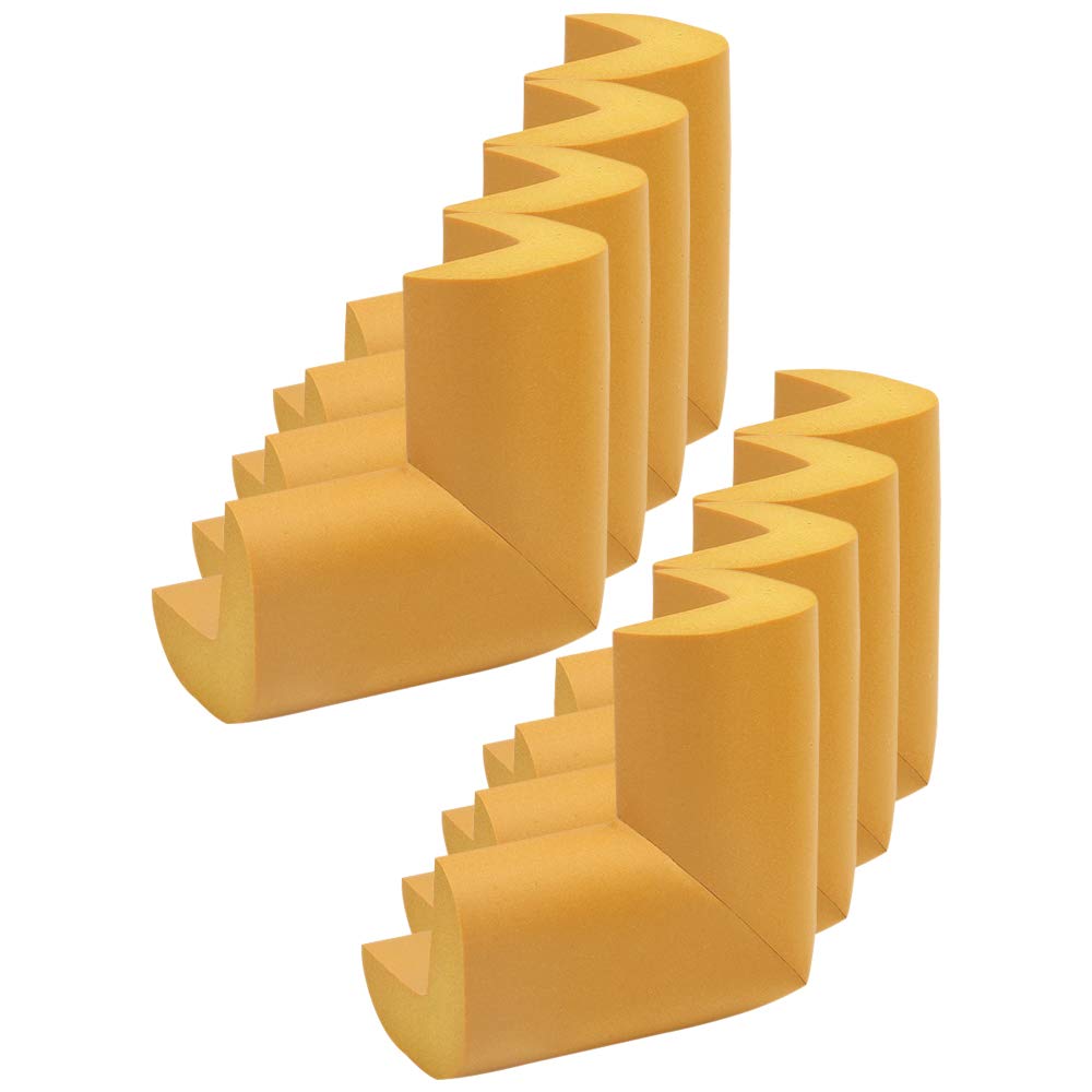 YOFASEN Baby Safety Corner Protectors Guards - Child Soft Thick Baby Safety Products Table Corner Furniture Protection, Wood Color (8 pcs)