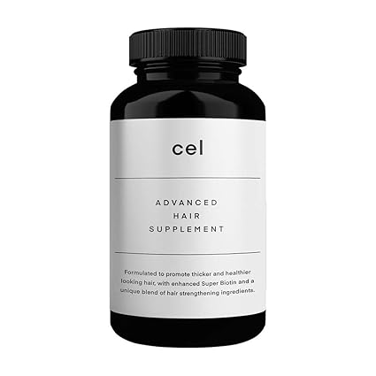 Cel Md Advanced Hair Supplement Hair Vitamins For Thicker Fuller Hair Growth Collagen Peptides With Super Biotin 60 Tablets