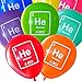 Helium (He) Periodic Table Element - Mad Science Party Balloons (16 pcs, 2-Sided) by Nerdy Words (Assorted)