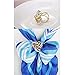 Seven And Eight S&E Women's Elegant Three Ring Diamante Metallic Silk Scarves Clip Fashionable Scarf Ring Chiffon Buckle (Gold)
