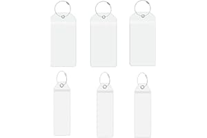 6 Pack Cruise Luggage Tags Holders, Zip Seal and Steel Loops, Thick PVC - ID Badge, Waterproof, Clear Travel Tags Cruise Esse