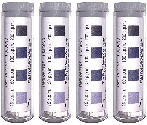 FryOilSaver Chlorine Test Strips for Restaurants, Precision Chlorine Test Paper, 4 x Vials of 100 Chlorine Sanitizer Test Strips, 0-200 ppm, Chlorine Test Strips, FMP 142-1362