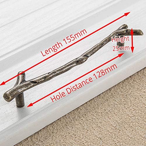 Piore - Rama de árbol - Tirador para Muebles - Agujero Simple