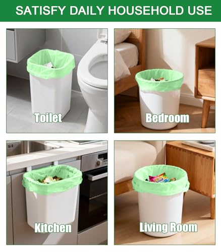 RULDGEE Compostable Food Waste Bags 20l Caddy Liner 100 Counts Green Bin Bags Small Trash Bags for Kitchen