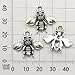 Honeybee Charm -80pcs Craft Supplies Antique Silver Bee Charms Pendants for Crafting, Jewelry Findings Making Accessory for DIY Necklace Bracelet Earrings (M119)