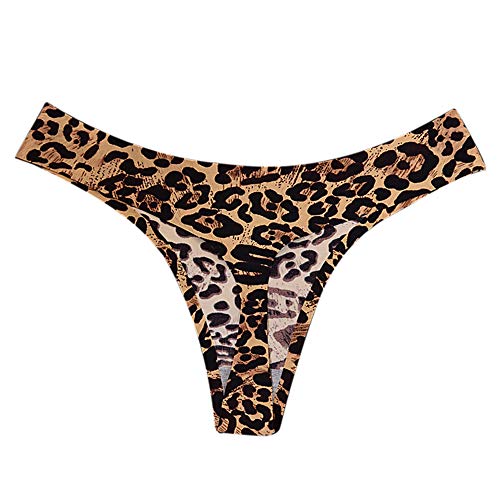 Amlaiworld Women Teddy Lingerie Leopard Print Thongs High Cut