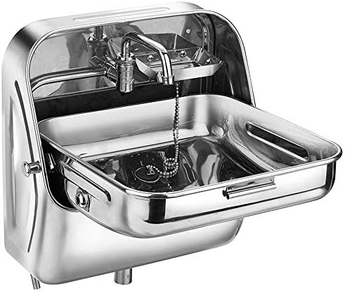 RV, Caravan, Camper, Boat Folding Sink and Faucet Combo 15 x 14,Wall Mounted Sink