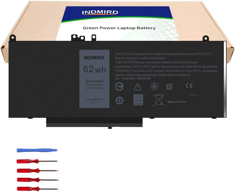 INDMIRD 6MT4T Laptop Battery Compatible with Dell Latitude 14 5470 E5470 15 5570 E5570 Precision 15 3510 M3510 Series Replacement 7V69Y HK6DV 0HK6DV 79VRK 079VRK TXF9M 0TXF9M (6MT4T)