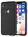 Shamo’s case for iPhone Xs and iPhone X Rugged Armor Case Flexible TPU Thin Slim Fit, Carbon Fiber Design Hybrid Black, Matte Black