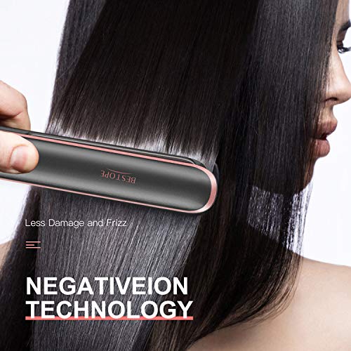 BESTOPE Professional Touchscreen Hair Straightener Ceramic Tourmaline Flat Iron for Hair with Temp Lock Function, Negative Ionic and Adjustable Temperature for All Hair Types(1 Inch)