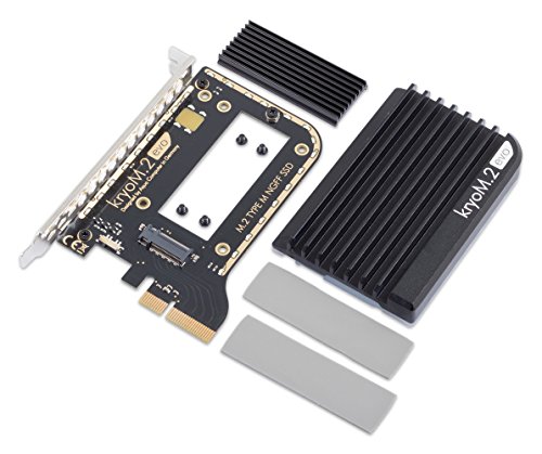 Aquacomputer kryoM.2 evo PCIe 3.0 x4 adapter for M.2 NGFF PCIe SSD, M-Key with passive heatsink - Thumbnail 5