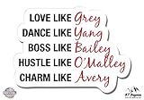 Grey's Anatomy Love Like Grey - Vinyl Sticker Waterproof Decal