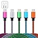 USB Cable, FiveBox 5-Pack Premium Nylon Braided 3FT High Speed USB 2.0 A Male to Micro B Sync Data & Charge Cable for Android, Samsung Galaxy S7, S6, PS4, HTC, LG, Sony, BlackBerry and More