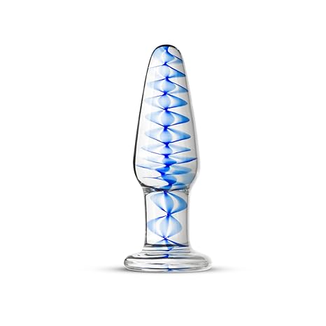 Gildo No. 23 Analplug Glas - Deluxe Buttplug Analspielzeug mit Standfuss - Geeignet für Temperaturspiel - Länge 10.50 cm, Ø 2