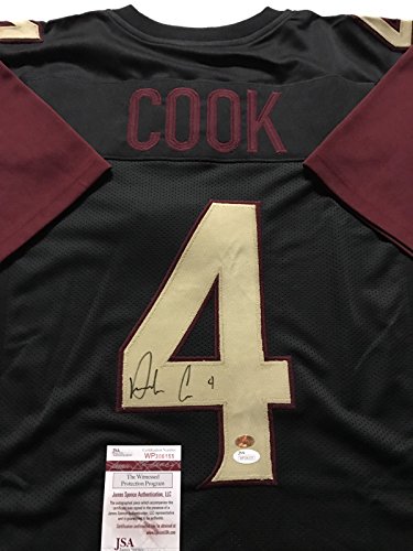 Autographed/Signed Dalvin Cook Florida State FSU Seminoles Black Football Jersey JSA COA