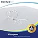 FRESHFIT Premium Waterproof Noiseless Mattress Protector. Comfortable Vinyl Free Protection from Perspiration and Fluid Spills. Queen Size. Free Bonus Included.