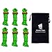GEERTOP Reflective Guylines 4mm Tent Cords Lightweight Camp Ropes with Aluminum Adjuster Tensioner for Outdoor Camping Hiking Backpacking Survival Gear Green