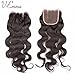 V-Emma 4x4 Lace Closure Body Wave Virgin Brazilian Hair 130% Density Lace Closure