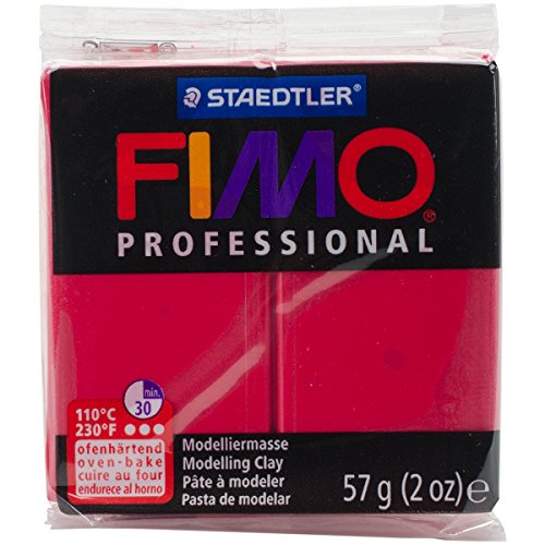 STAEDTLER Fimo Professional Oven Hardening Modelling Clay, 57G, Carmine