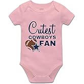 YCICIVDee Cutest Cowboys Fan Infant Bodysuit Football Jumpsuit Rompers
