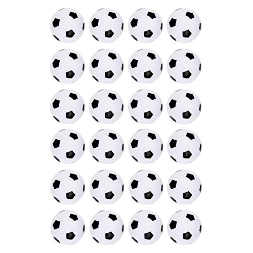 Truscope Sports Foosball Table Soccer Replacement Balls - 36mm - (24 Pack, Black-White)