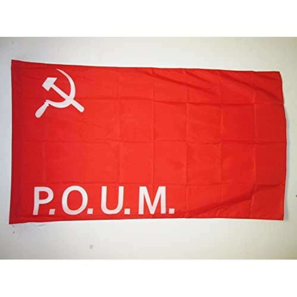 AZ FLAG - Workers' Party of Marxist Unification Flag - 3x5 Ft - POUM Banner with Sleeve - 100% Polyester - Fade Resistant - Vivid Colors - 3' x 5' Feet - 150x90 Cm