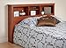 Prepac Monterey Cherry Queen Wood Platform Storage Bed 3 Piece Bedroom Set