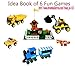 dreambuilderToy Creative Building Brick Set, 1000 Pieces Building Bricks, 6 Fun Games, Train, Bulldozer, Truck, Wind-Miller etc Compatible to Most Brands(1000 PC Fun Game Set)