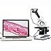 AmScope M620B-3M Digital Compound Monocular Microscope, WF10x and WF20x Eyepieces, 40x-2000x Magnification, Brightfield, LED Illumination, Abbe Condenser, Mechanical Stage, 110V, Includes 3MP Camera with Reduction Lens and Software