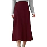 Beralst Women's Pleated Knit Sweater Midi Skirts