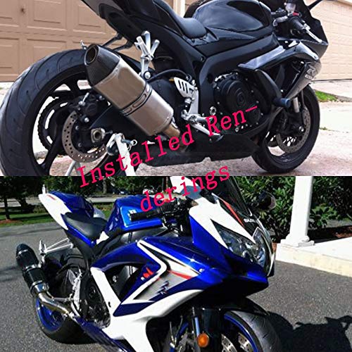 KYN Motorcycle Exhaust Muffler Middle Link Pipe for Suzuki GSXR 600 GSXR 750 GSXR 1000 GSXR600 GSXR750 GSXR1000 2008 08 k8 Slip-on