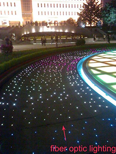 10W RGBW Twinkle LED Fiber Optic Star Ceiling Light Kit with 28 Key Remote + Mix 380 Strands Fiber Optic Cable (0.5mm+0.75mm+1mm) 6.5ft Long + Crystal