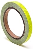 reflective tape fluorescent yellow 0.5"X10'-waterproof self-adhesive trailer reflector tape-reflective tape for trucks,trailers,cars.Warning Caution Conspicuity Tape